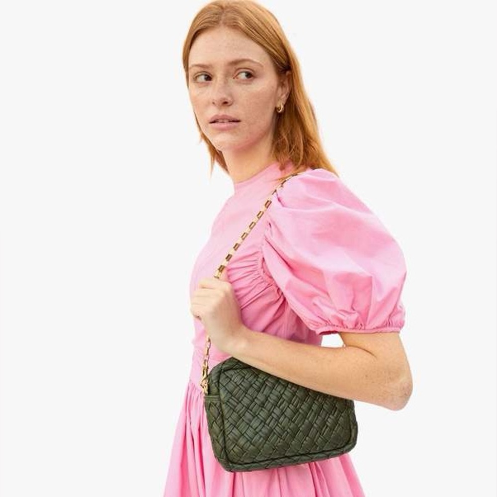 Clare V. Army green puffy woven midi sac crossbody-Price firm - Picture 11 of 15